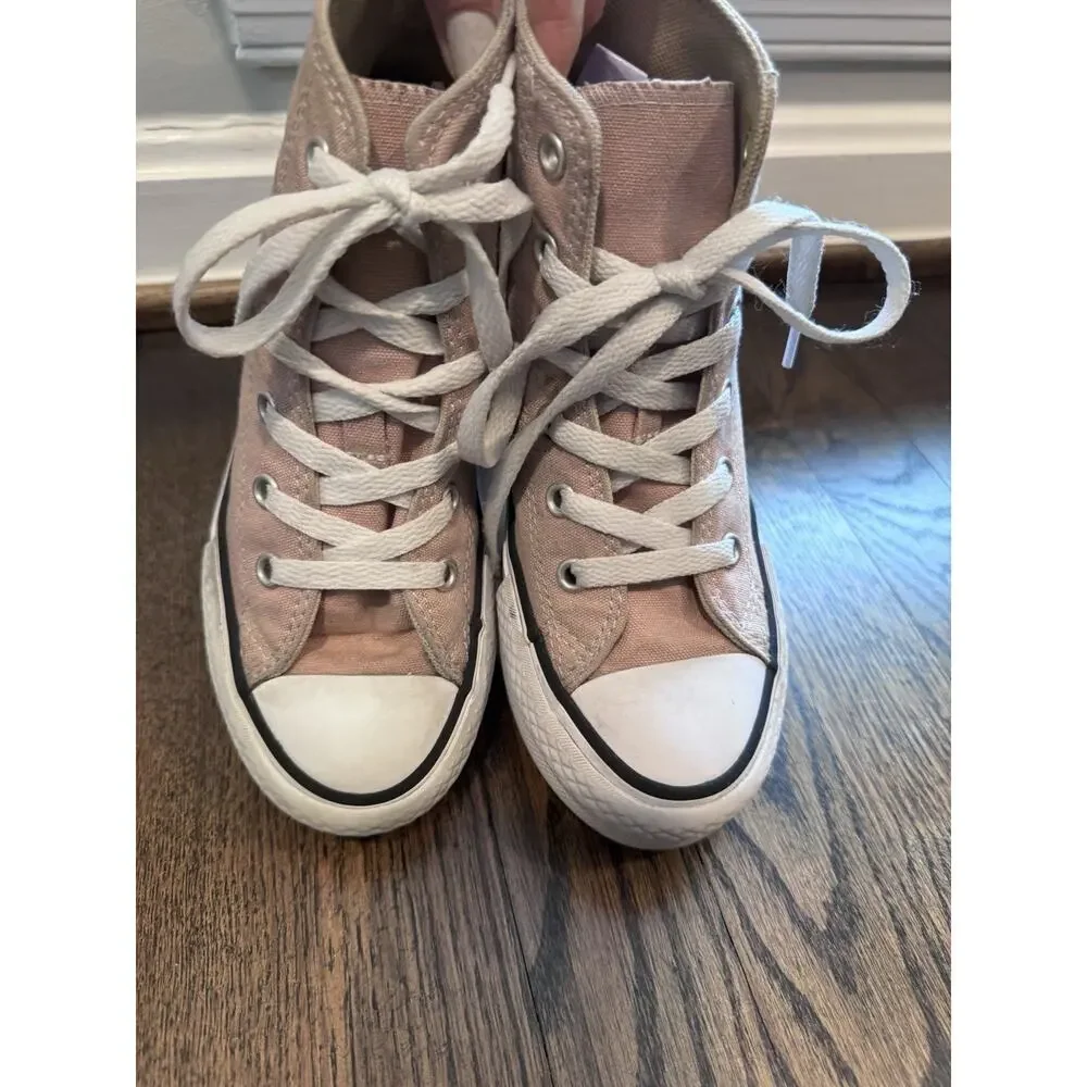 Converse Chuck Taylor All Star Lift Platform High Top Sneakers Kids 13.5 Beige